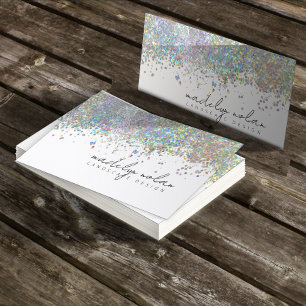 Iridescent Glitter Border Calligraphy ID936 Visitekaartje