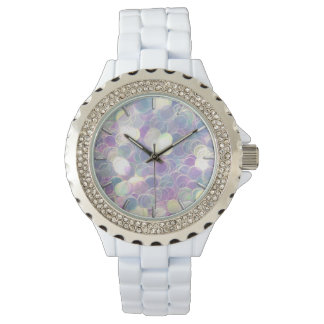 Iridescent Glitter Horloge
