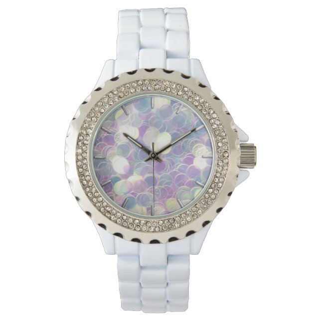 Iridescent Glitter Horloge (Voorkant)
