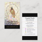 Iridescent Glitter Nail-technicus Salon Crystals  Visitekaartje (Voorkant / Achterkant)