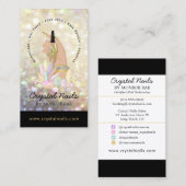 Iridescent Glitter Nail-technicus Salon Crystals  Visitekaartje (Voorkant / Achterkant)