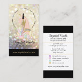 Iridescent Glitter Nail-technicus Salon Crystals  Visitekaartje (Voorkant / Achterkant)