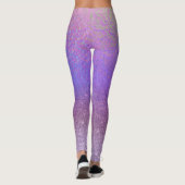 Iridescent Glitter Ombre Paars Leggings (Achterkant)