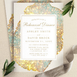 Iridescent Glitter repetitie diner Kaart