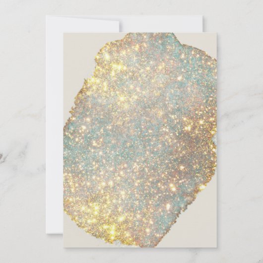 Iridescent Glitter repetitie diner Kaart (Achterkant)