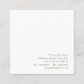 Iridescent Gold Geometric Salon Stylist Vierkante Visitekaartje (Achterkant)