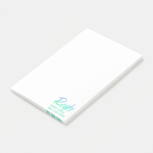 *~* Iridescent Green Blue & Turquoise Reiki Post-it® Notes (Schuin)
