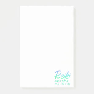 *~* Iridescent Green Blue & Turquoise Reiki Post-it® Notes