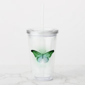 Iridescent Green Butterfly Acryl Drinkbeker (Voorkant)