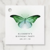 Iridescent Green Butterfly Bedankjes Labels (Voorkant)