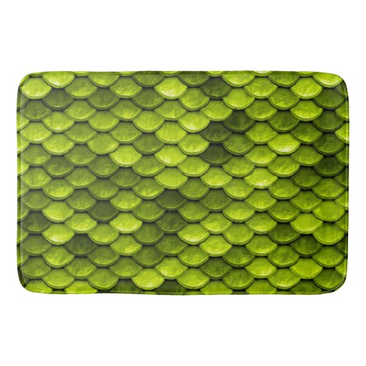 Iridescent Green Glitter Mermaid Fish Scales Badmat (Voorkant)