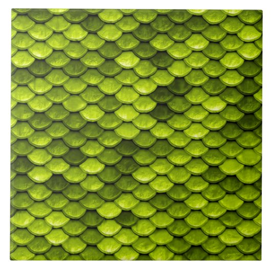 Iridescent Green Glitter Mermaid Fish Scales Tegeltje (Voorkant)