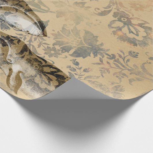  Iridescent Grunge Nautical Whale Cadeaupapier (Hoek)