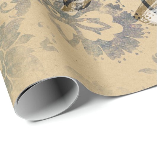  Iridescent Grunge Nautical Whale Cadeaupapier (Rol Hoek)