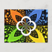 Iridescent Hearts Seamless Polka Dot Abstracte kun Briefkaart (Voorkant)