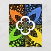 Iridescent Hearts Seamless Polka Dot Abstracte kun Briefkaart (Voorkant)