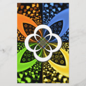 Iridescent Hearts Seamless Polka Dot Abstracte kun Briefpapier (Voorkant)