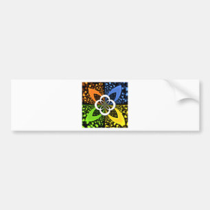 Iridescent Hearts Seamless Polka Dot Abstracte kun Bumpersticker