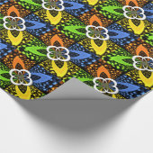 Iridescent Hearts Seamless Polka Dot Abstracte kun Cadeaupapier (Hoek)