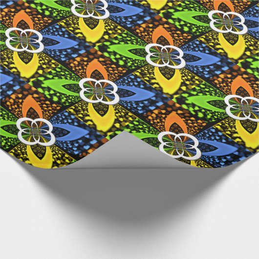 Iridescent Hearts Seamless Polka Dot Abstracte kun Cadeaupapier (Hoek)