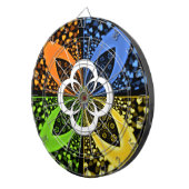 Iridescent Hearts Seamless Polka Dot Abstracte kun Dartbord (Voorkant Rechts)