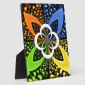 Iridescent Hearts Seamless Polka Dot Abstracte kun Fotoplaat (Zijkant)