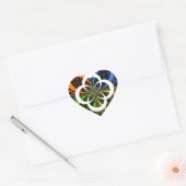 Iridescent Hearts Seamless Polka Dot Abstracte kun Hart Sticker (Envelop)