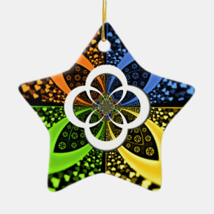 Iridescent Hearts Seamless Polka Dot Abstracte kun Keramisch Ornament