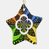 Iridescent Hearts Seamless Polka Dot Abstracte kun Keramisch Ornament (Links)