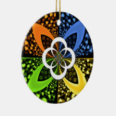 Iridescent Hearts Seamless Polka Dot Abstracte kun Keramisch Ornament (Rechts)