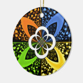 Iridescent Hearts Seamless Polka Dot Abstracte kun Keramisch Ornament (Links)