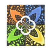 Iridescent Hearts Seamless Polka Dot Abstracte kun Notitieblok (Voorkant)