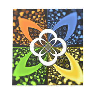 Iridescent Hearts Seamless Polka Dot Abstracte kun Notitieblok