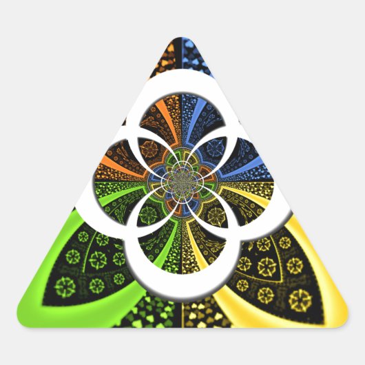 Iridescent Hearts Seamless Polka Dot Abstracte kun Sticker (Voorkant)