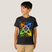 Iridescent Hearts Seamless Polka Dot Abstracte kun T-shirt (Voorkant volledig)