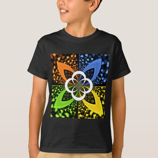 Iridescent Hearts Seamless Polka Dot Abstracte kun T-shirt (Voorkant)