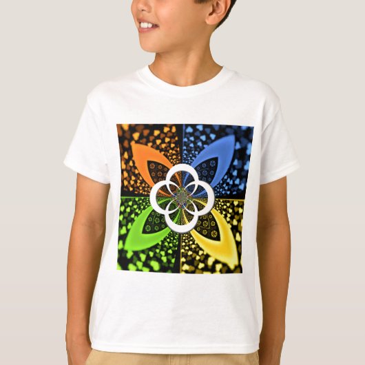 Iridescent Hearts Seamless Polka Dot Abstracte kun T-shirt (Voorkant)