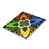 Iridescent Hearts Seamless Polka Dot Abstracte kun Tegeltje (Zijkant)