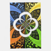 Iridescent Hearts Seamless Polka Dot Abstracte kun Theedoek (Verticaal)