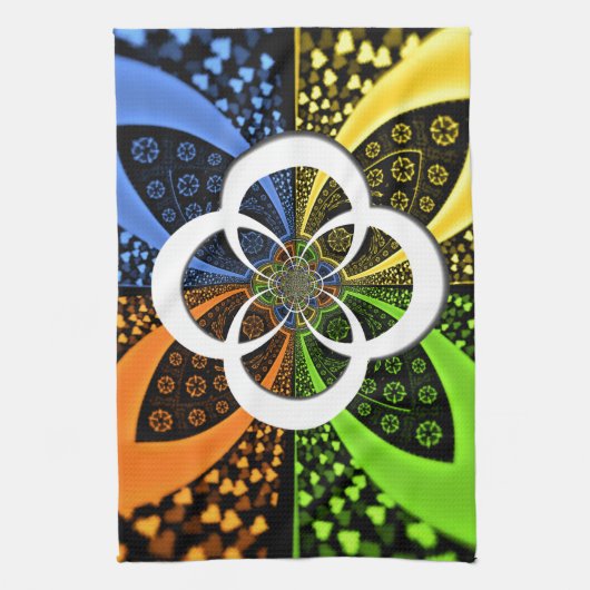 Iridescent Hearts Seamless Polka Dot Abstracte kun Theedoek (Verticaal)