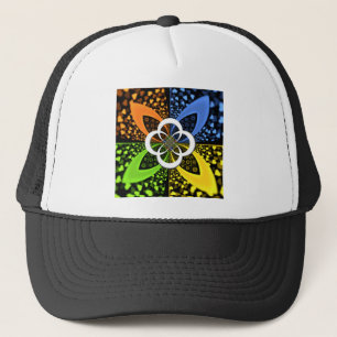 Iridescent Hearts Seamless Polka Dot Abstracte kun Trucker Pet