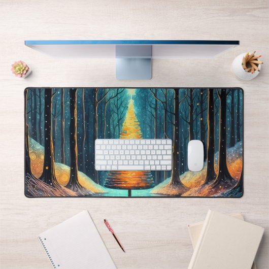 Iridescent Holiday Dream 🎄 Gloeiende kerstboom Bureaumat (Kantoor 1)