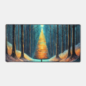 Iridescent Holiday Dream 🎄 Gloeiende kerstboom Bureaumat (Voorkant)