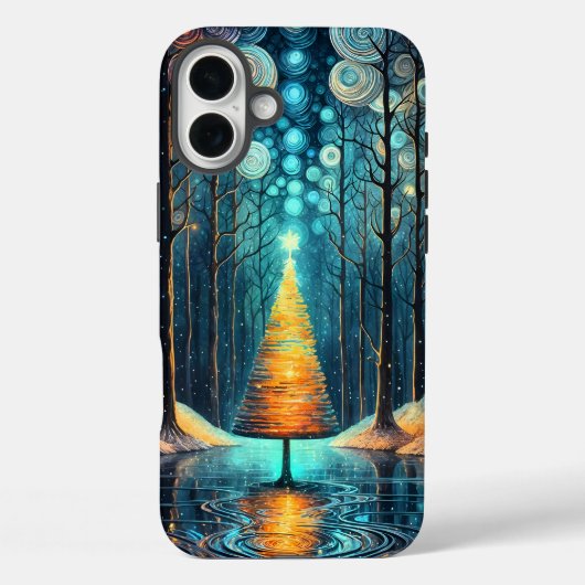 Iridescent Holiday Dream 🎄 Gloeiende kerstboom Case-Mate iPhone Case (Achterkant)