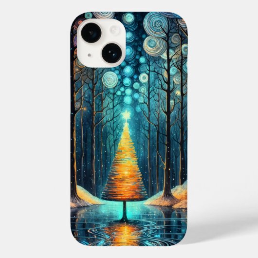 Iridescent Holiday Dream 🎄 Gloeiende kerstboom Case-Mate iPhone Case (Achterkant)