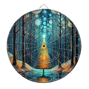 Iridescent Holiday Dream 🎄 Gloeiende kerstboom Dartbord