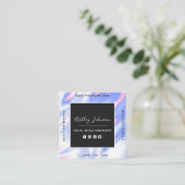 Iridescent Hologradiënt Sociale media QR Code Vierkante Visitekaartje (Staand voorkant)