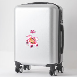 Iridescent Holografisch Roze Aziatische Lelie Sticker