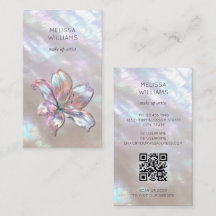 Iridescent holografische lelie QR-code