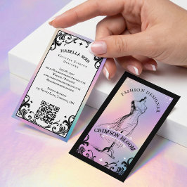 Iridescent Holographic Beauty Couture Fashion  Visitekaartje